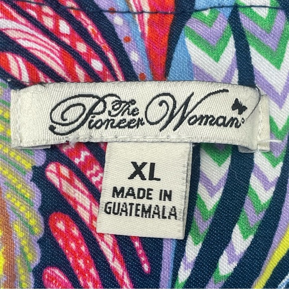 The Pioneer Woman Millennium Capri Pants XL Multicolor Pull On Stretch Floral - Picture 8 of 11